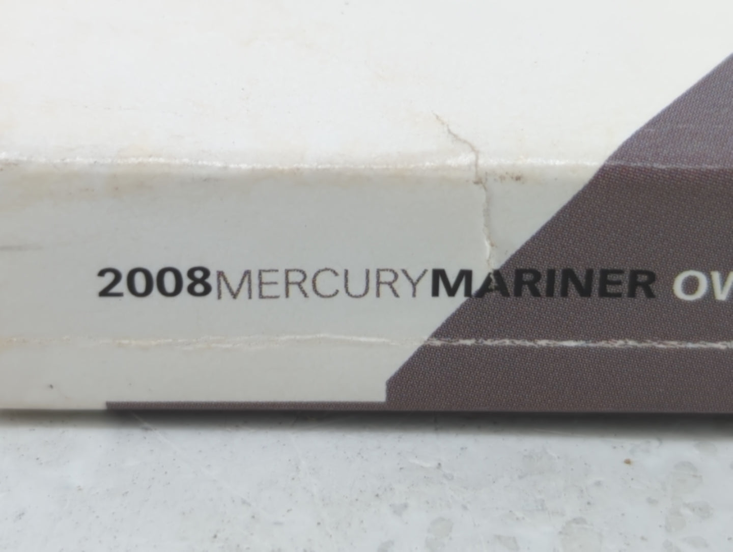 2008 Mercury Mariner Owners Manual Book Guide OEM Used Auto Parts - Oemusedautoparts1.com