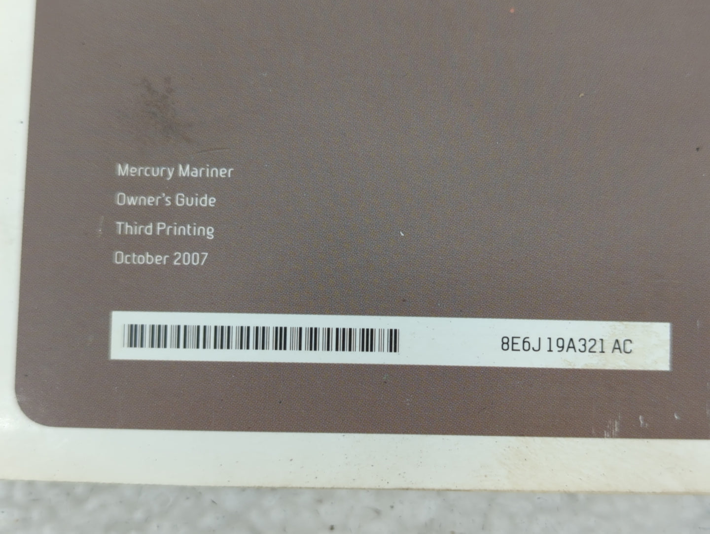 2008 Mercury Mariner Owners Manual Book Guide P/N:8E6J 19A321 AC OEM Used Auto Parts - Oemusedautoparts1.com
