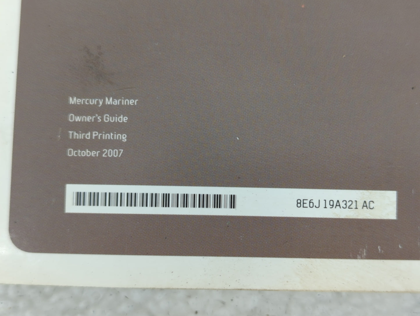 2008 Mercury Mariner Owners Manual Book Guide P/N:8E6J 19A321 AC OEM Used Auto Parts - Oemusedautoparts1.com