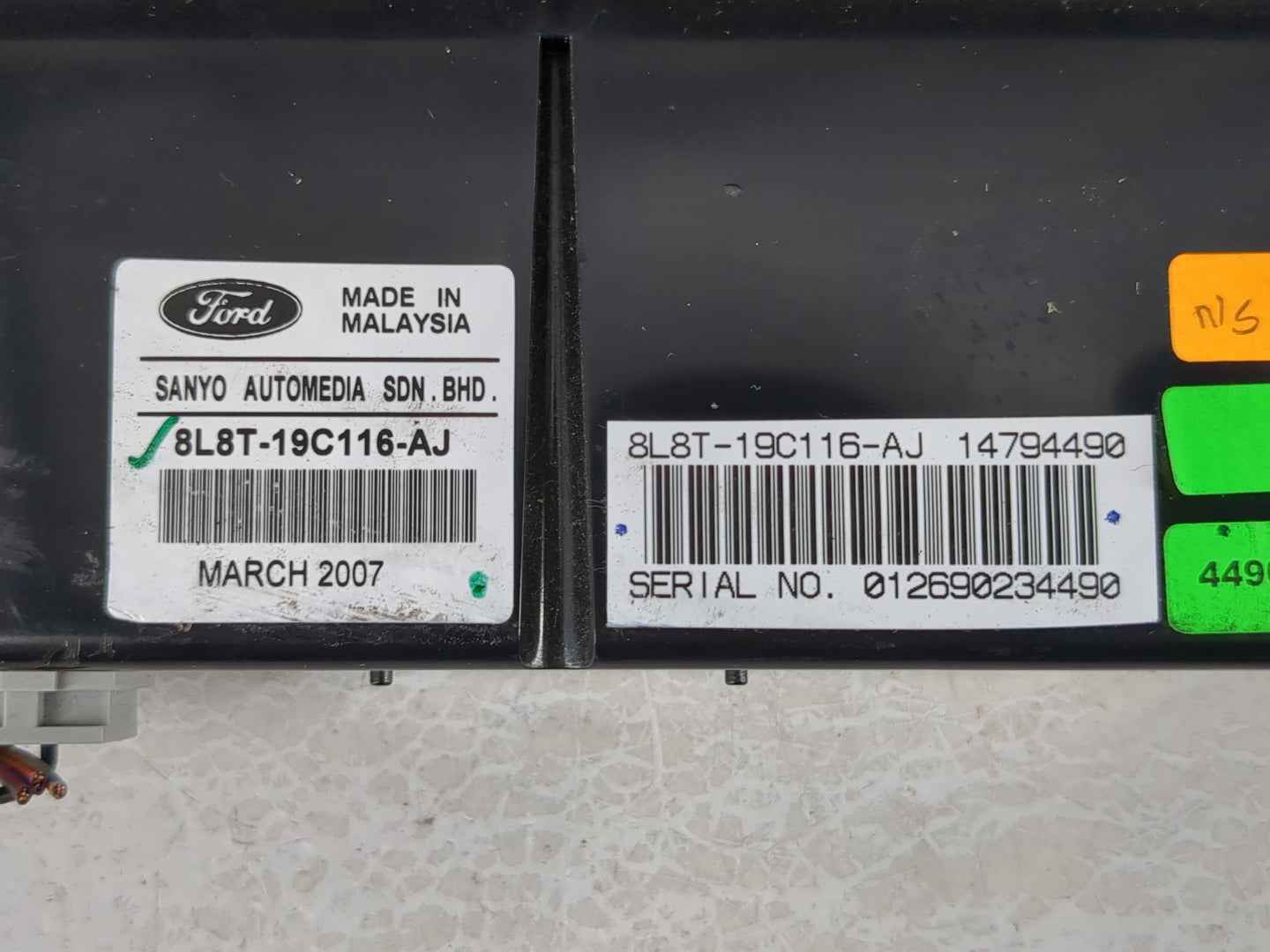 2008 Mercury Mariner Radio AM FM Cd Player Receiver Replacement P/N:8L8T-19C116-AJ Fits OEM Used Auto Parts - Oemusedautopar