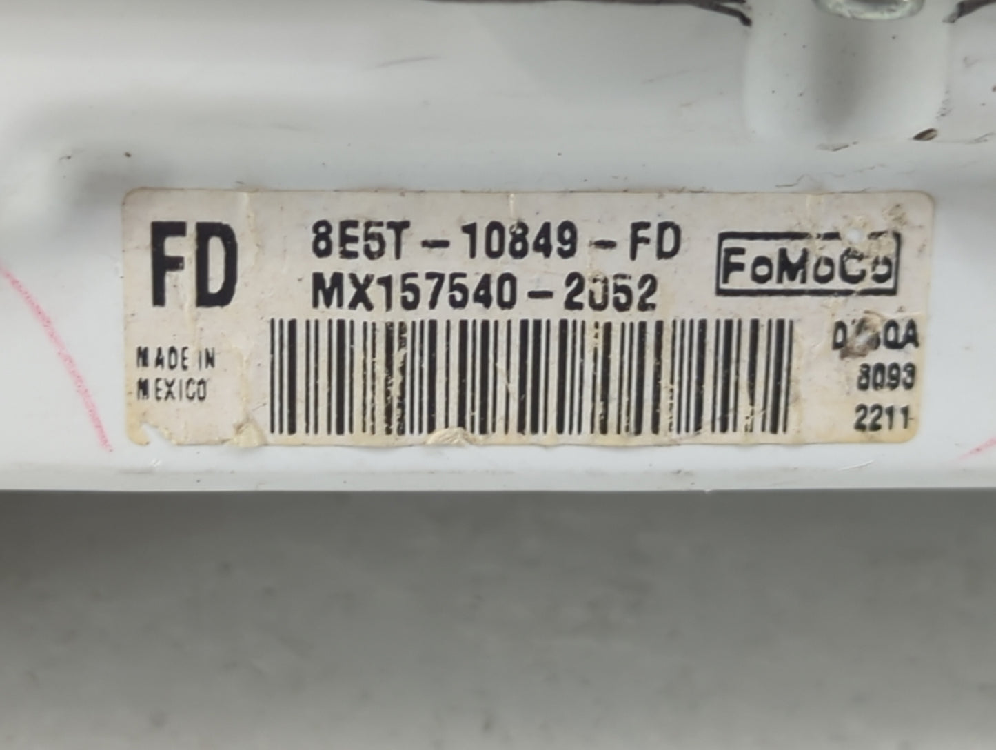 2008-2009 Mercury Milan Instrument Cluster Speedometer Gauges P/N:8E5T-10849-FD MX157540-2052 Fits Fits 2008 2009 OEM Used A