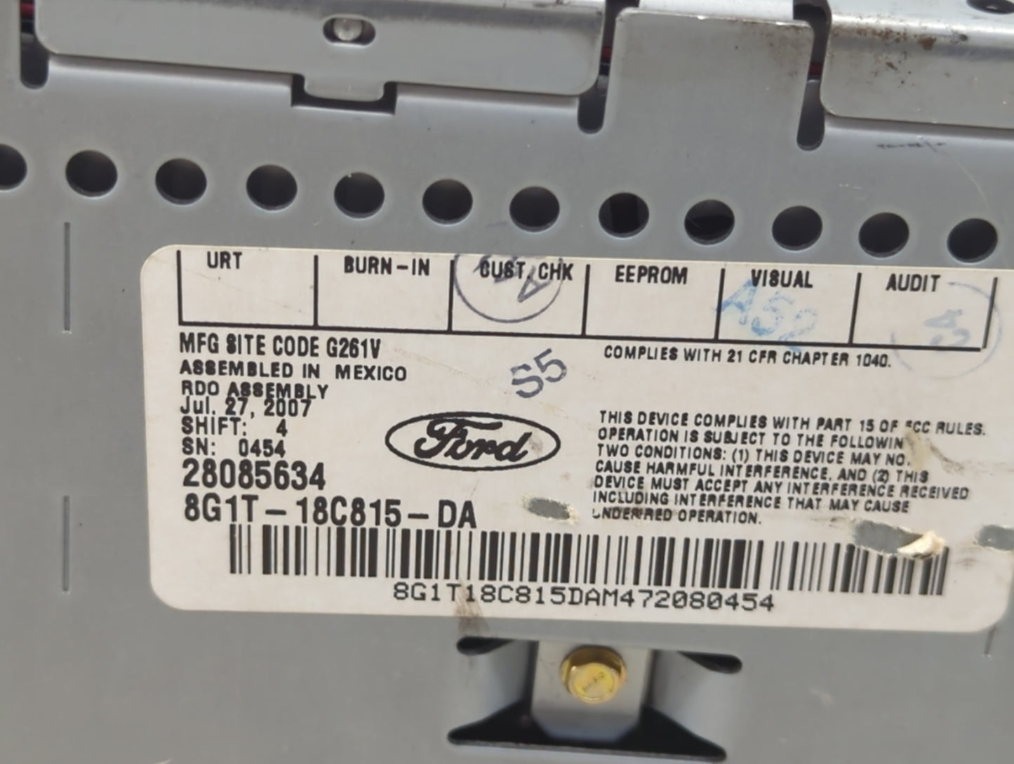 2008-2009 Mercury Sable Radio AM FM Cd Player Receiver Replacement P/N:8G1T-18C815-DA 8G1T-18C815-AB, 28085634 Fits Fits 200