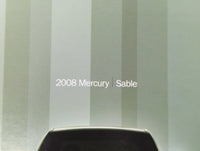 2008 Mercury Sable Owners Manual Book Guide OEM Used Auto Parts - Oemusedautoparts1.com