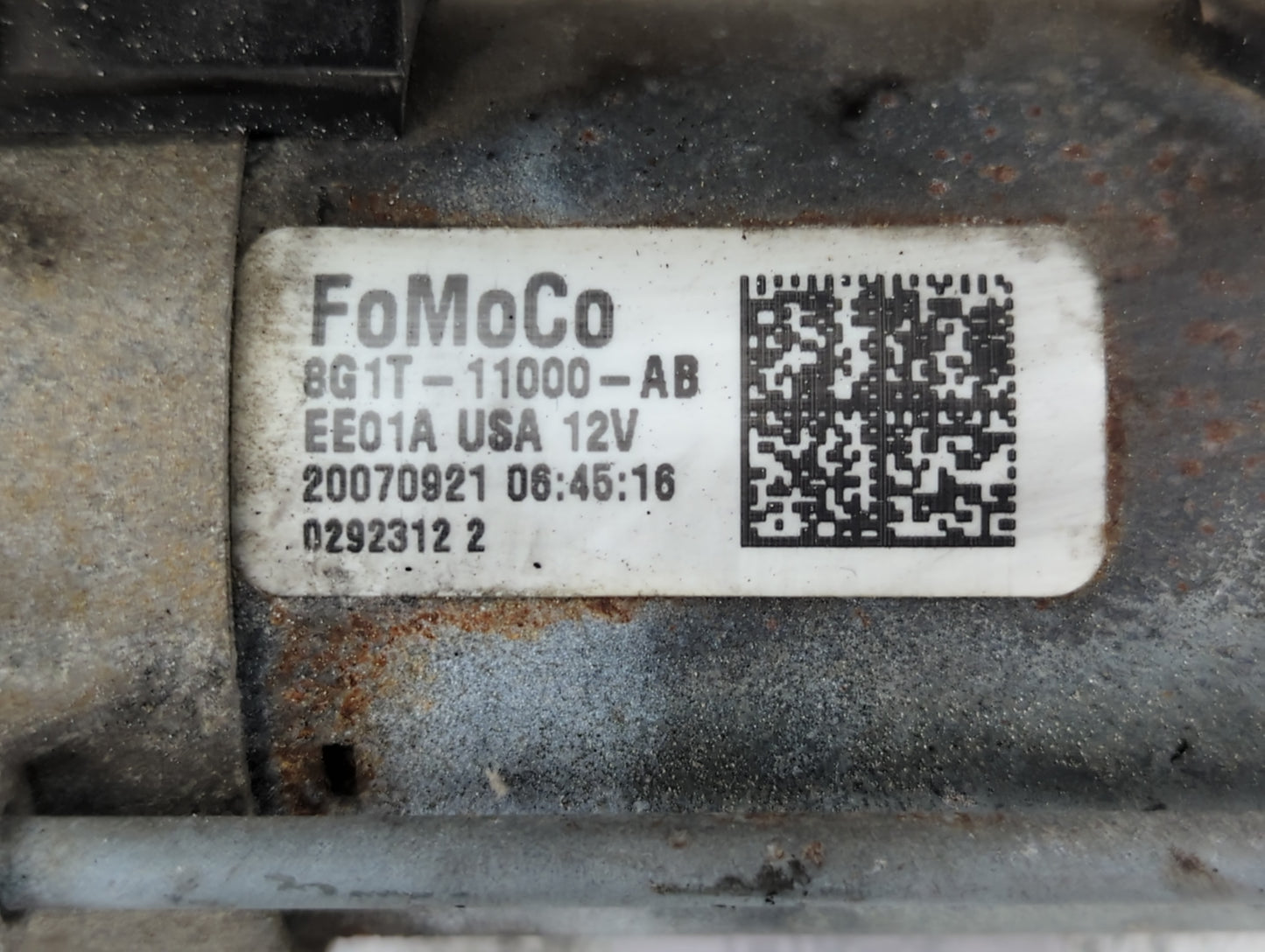 2008-2009 Mercury Sable Car Starter Motor Solenoid OEM P/N:8G1T-11000-AB Fits OEM Used Auto Parts - Oemusedautoparts1.com