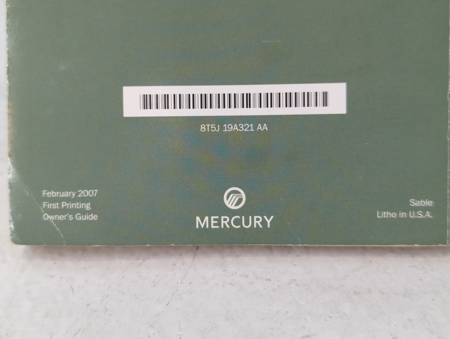 2008 Mercury Sable Owners Manual Book Guide P/N:8T5J 19A321 AA OEM Used Auto Parts - Oemusedautoparts1.com