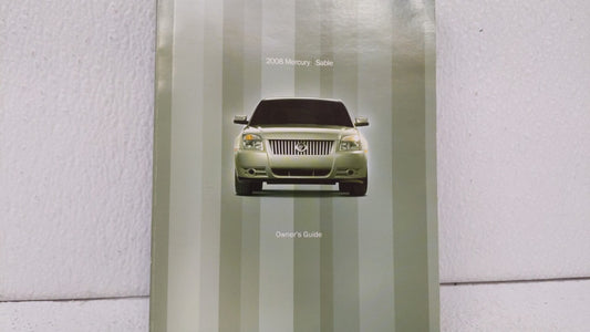 2008 Mercury Sable Owners Manual Book Guide OEM Used Auto Parts - Oemusedautoparts1.com