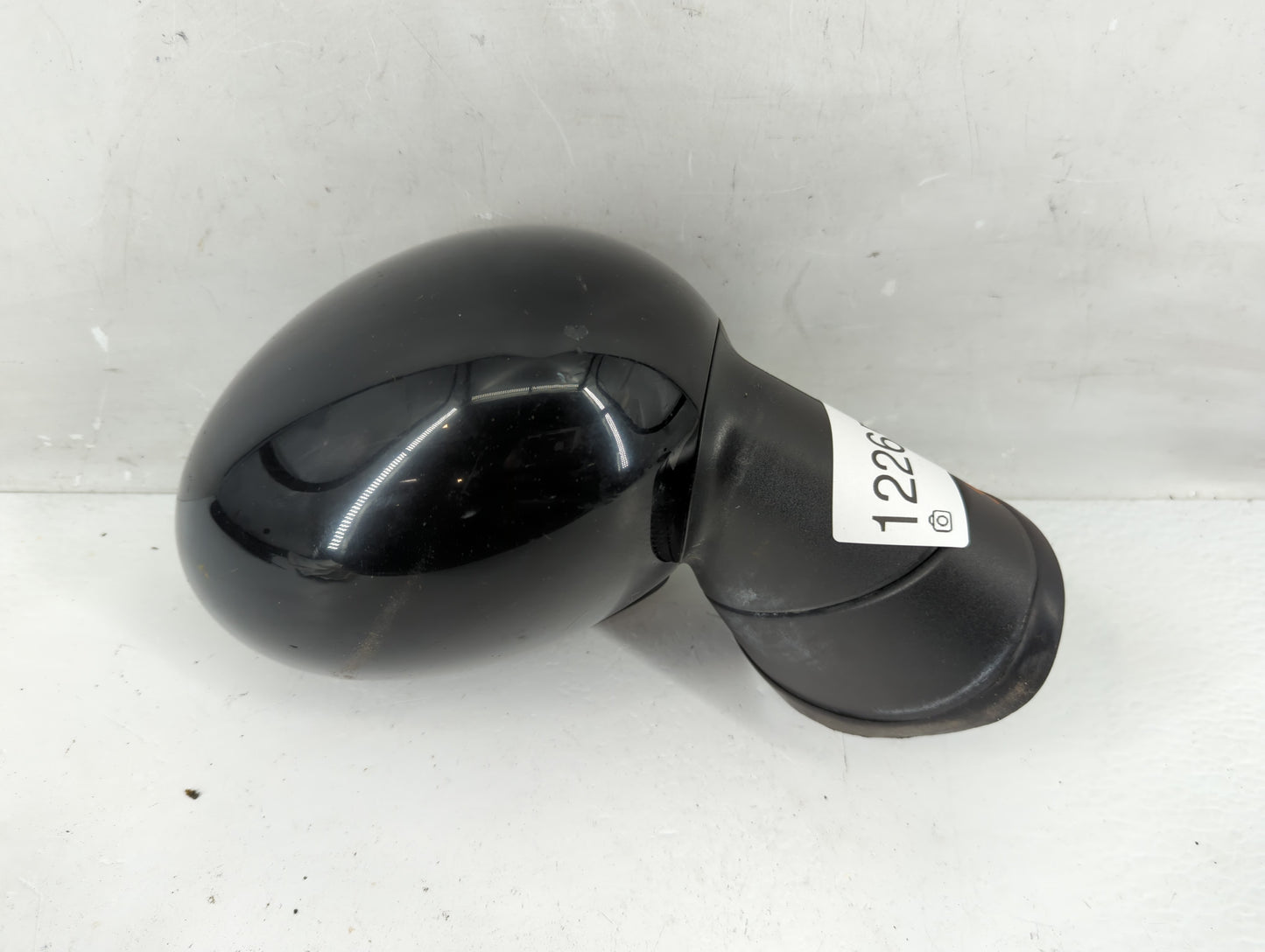 2008 Mini Cooper Passenger Right Side View Manual Door Mirror Black - Oemusedautoparts1.com