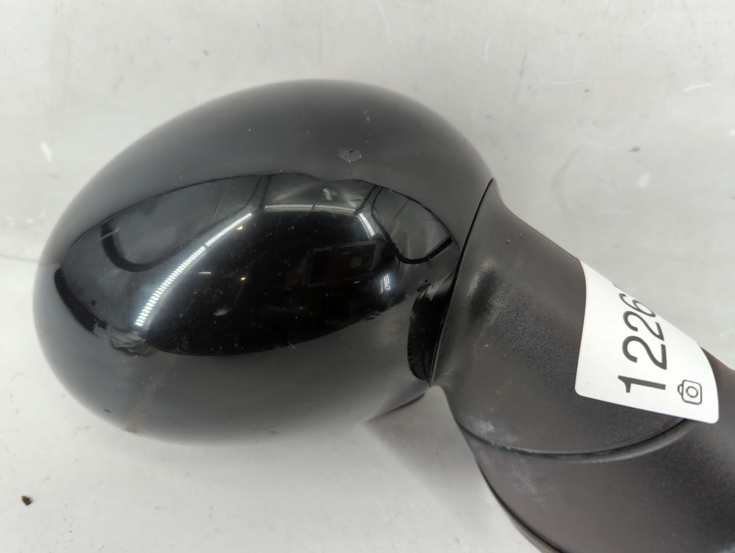 2008 Mini Cooper Passenger Right Side View Manual Door Mirror Black - Oemusedautoparts1.com
