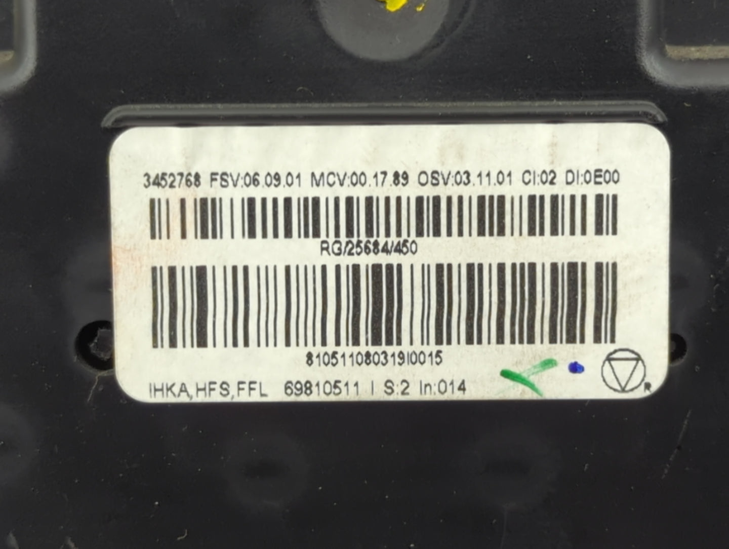 2008-2009 Mini Cooper Climate Control Module Temperature AC/Heater Replacement Fits Fits 2008 2009 OEM Used Auto Parts - Oem