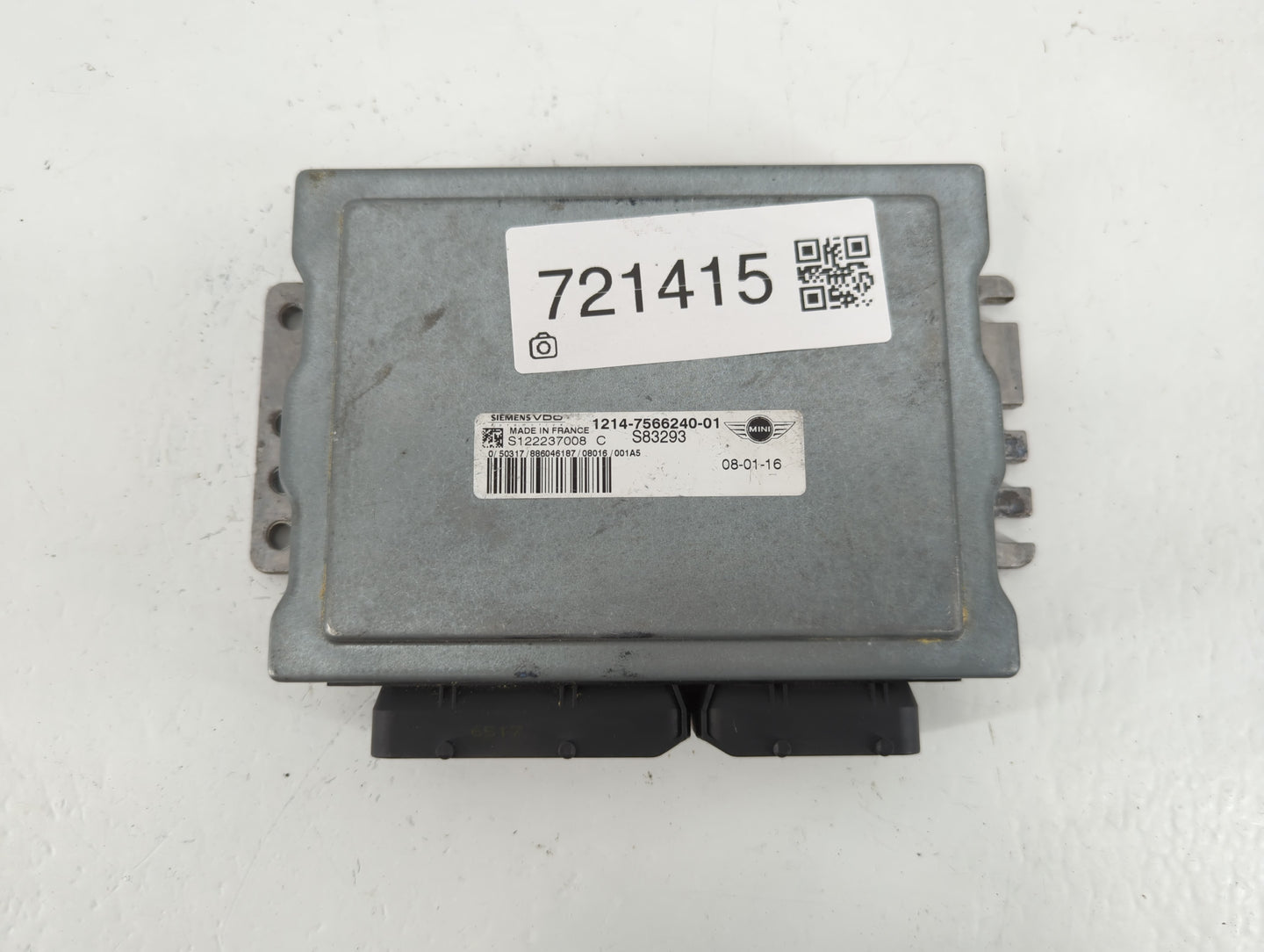 2008 Mini Cooper PCM Engine Control Computer ECU ECM PCU OEM P/N:S122237008C 1214-7566240-01 Fits OEM Used Auto Parts - Oemu