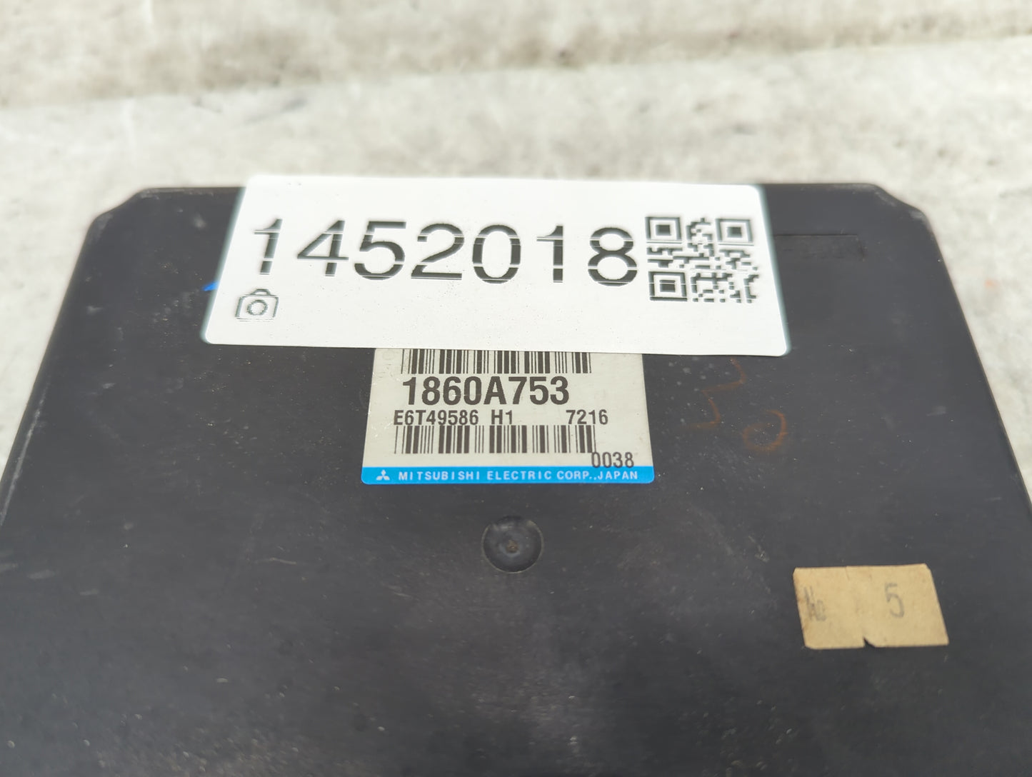2008 Mitsubishi Lancer PCM Engine Control Computer ECU ECM PCU OEM P/N:1860A753 E6T49586 Fits OEM Used Auto Parts - Oemuseda