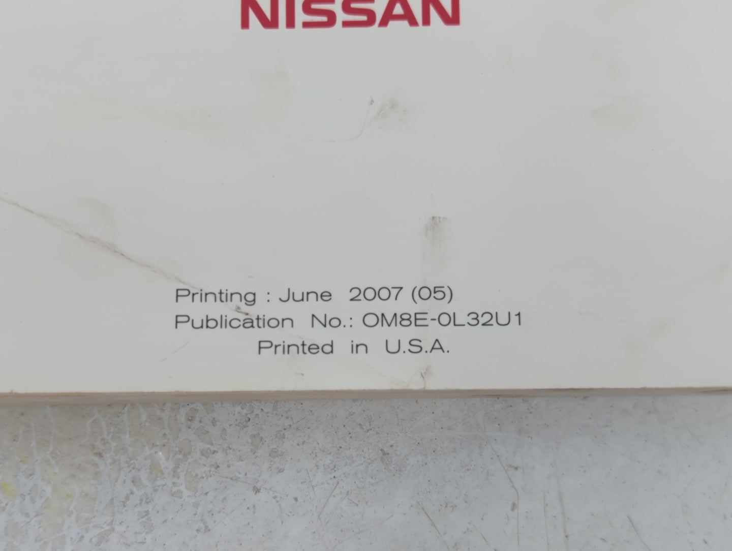 2008 Nissan Altima Owners Manual Book Guide P/N:OM8E-0L32U1 OEM Used Auto Parts - Oemusedautoparts1.com