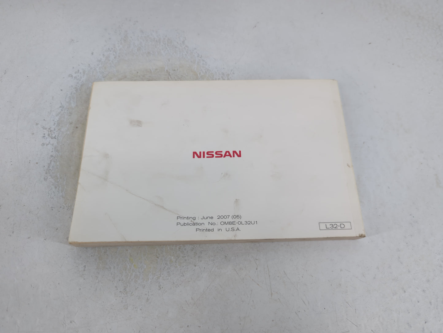 2008 Nissan Altima Owners Manual Book Guide P/N:OM8E-0L32U1 OEM Used Auto Parts - Oemusedautoparts1.com