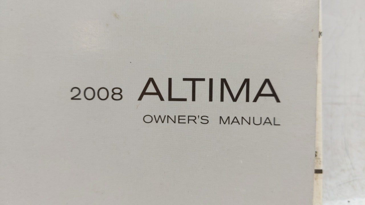 2008 Nissan Altima Owners Manual Book Guide OEM Used Auto Parts - Oemusedautoparts1.com