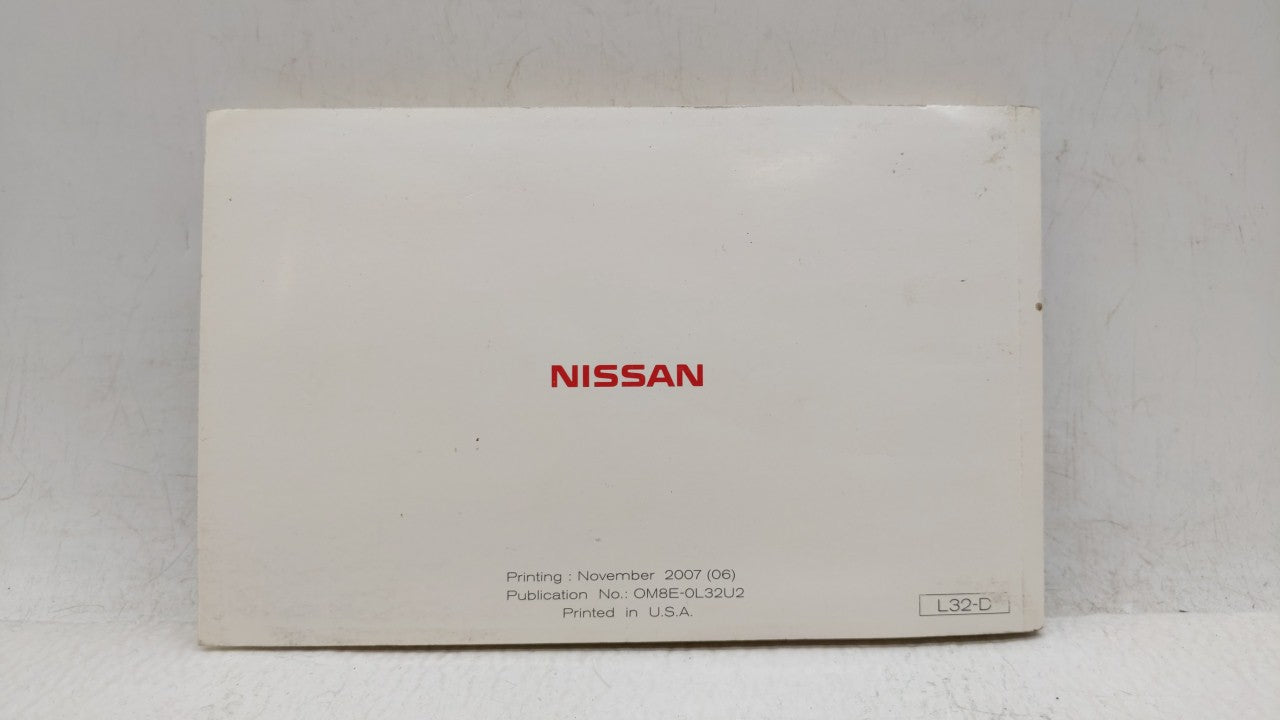 2008 Nissan Altima Owners Manual Book Guide OEM Used Auto Parts - Oemusedautoparts1.com