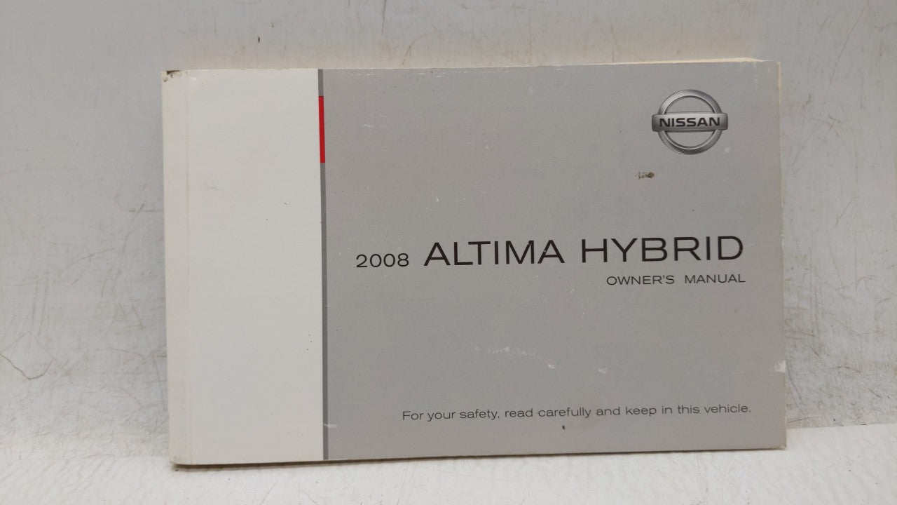 2008 Nissan Altima Owners Manual Book Guide OEM Used Auto Parts - Oemusedautoparts1.com