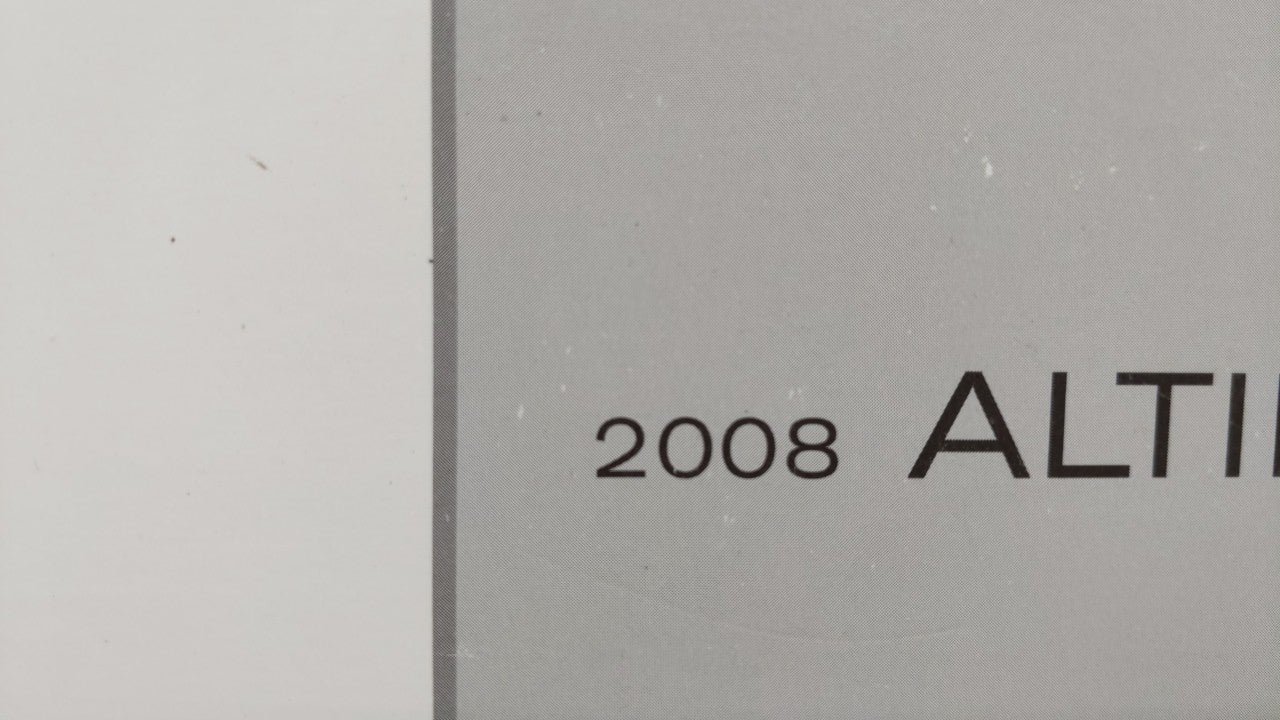 2008 Nissan Altima Owners Manual Book Guide OEM Used Auto Parts - Oemusedautoparts1.com