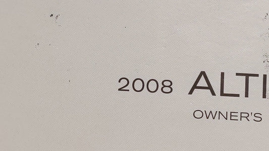 2008 Nissan Altima Owners Manual Book Guide OEM Used Auto Parts