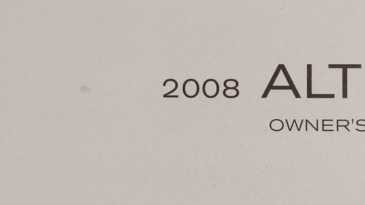 2008 Nissan Altima Owners Manual Book Guide OEM Used Auto Parts