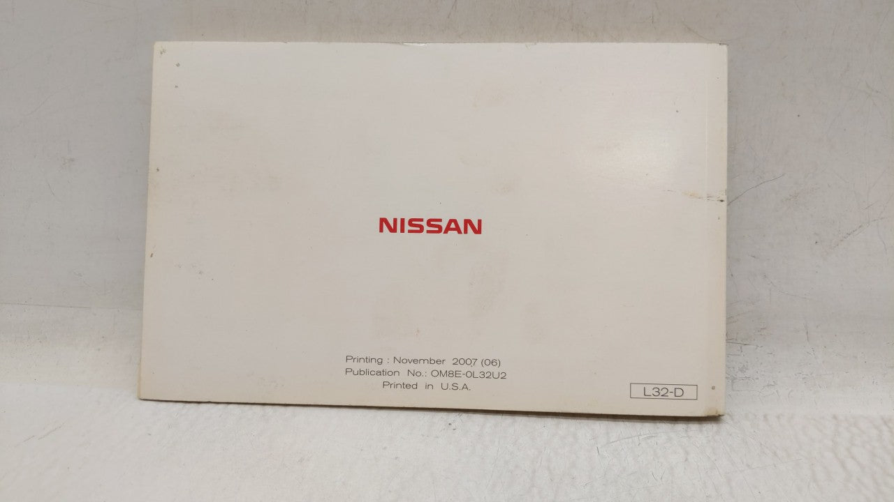 2008 Nissan Altima Owners Manual Book Guide OEM Used Auto Parts - Oemusedautoparts1.com