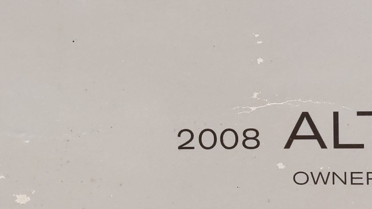 2008 Nissan Altima Owners Manual Book Guide OEM Used Auto Parts - Oemusedautoparts1.com