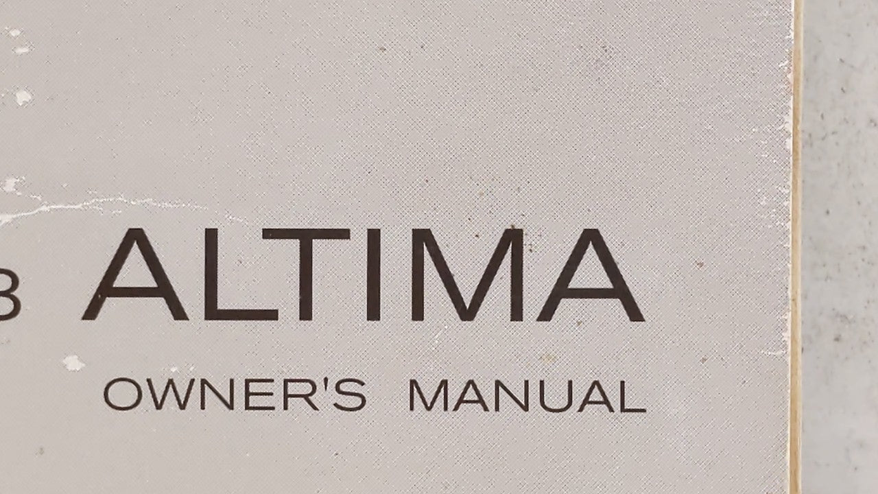 2008 Nissan Altima Owners Manual Book Guide OEM Used Auto Parts - Oemusedautoparts1.com
