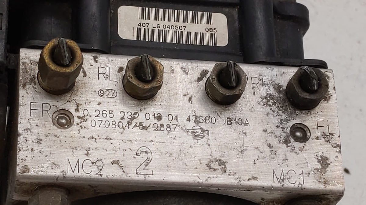 2008-2009 Nissan Altima Anti-Lock Brake ABS Pump Module Actuator OEM P/N:47660 1B10A 47660 JB10A Fits Fits 2008 2009 OEM Use