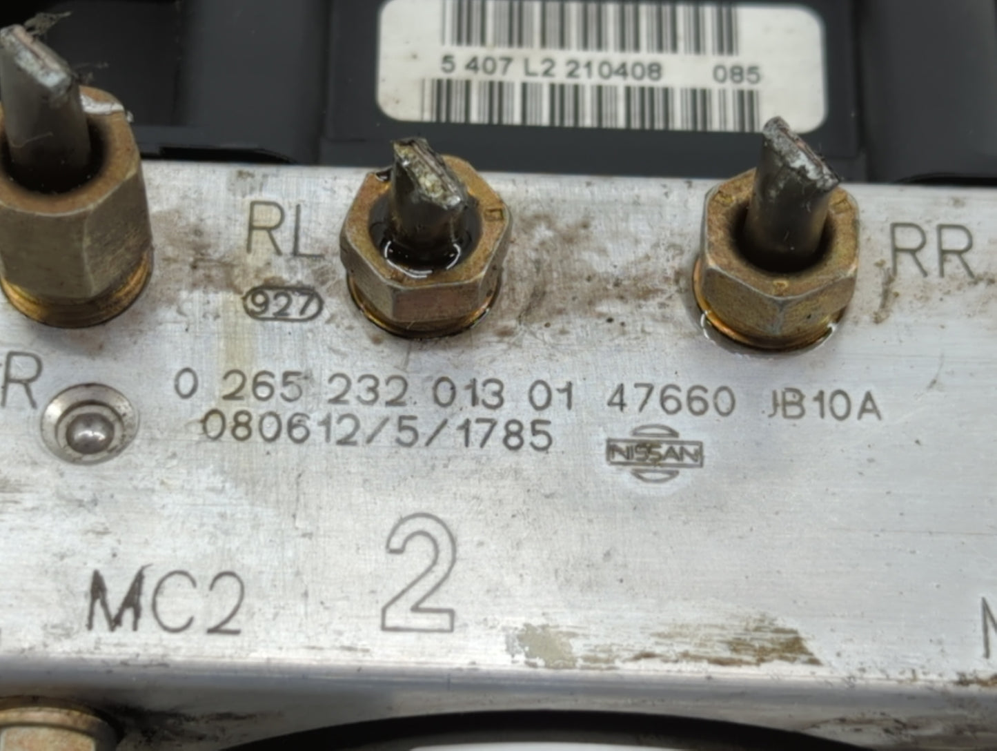 2008-2009 Nissan Altima ABS Pump Control Module Replacement P/N:47660 1B10A 47660 JB10A Fits Fits 2008 2009 OEM Used Auto Pa