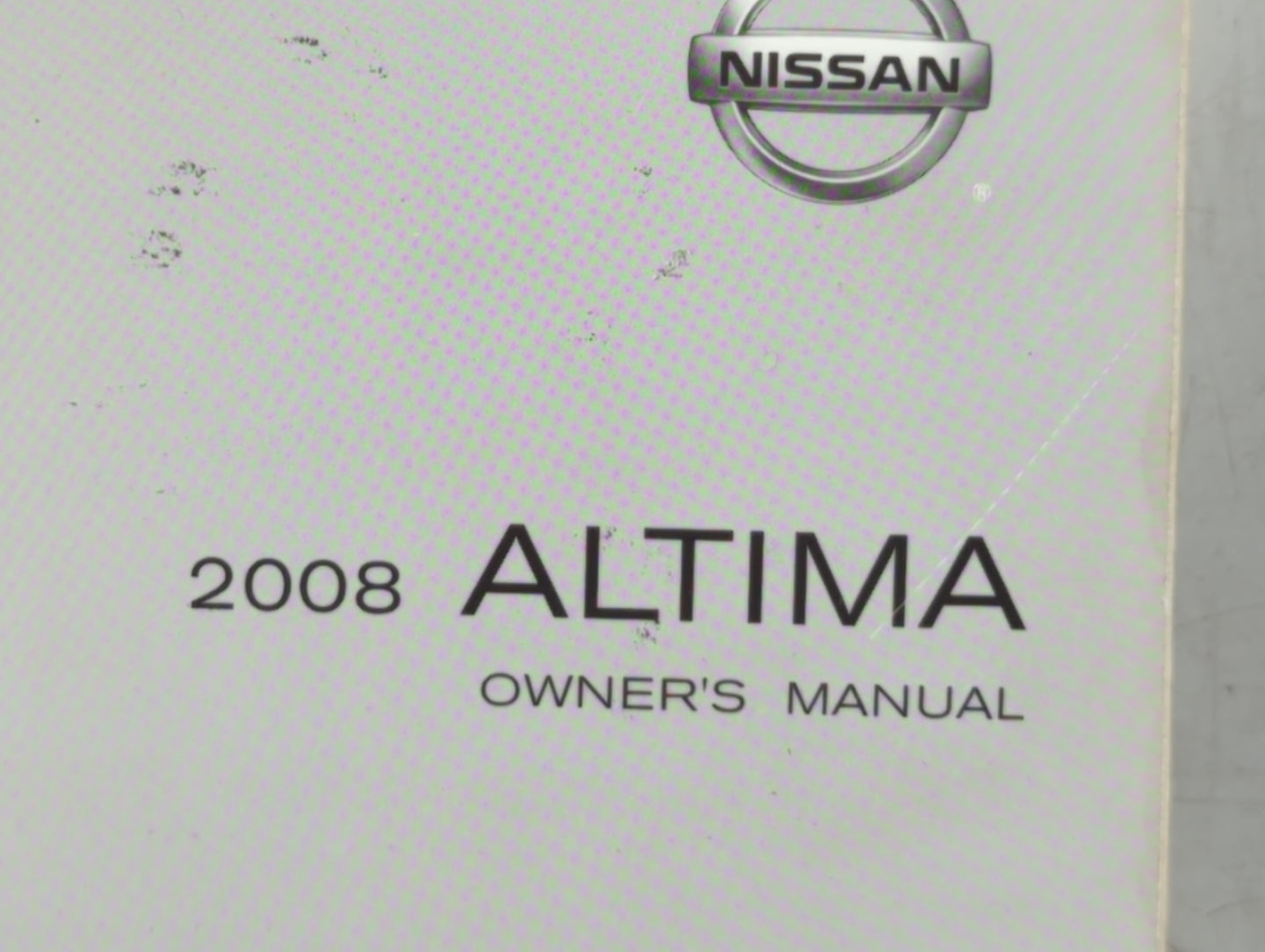 2008 Nissan Altima Owners Manual Book Guide OEM Used Auto Parts - Oemusedautoparts1.com