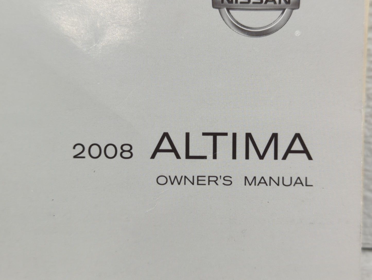 2008 Nissan Altima Owners Manual Book Guide OEM Used Auto Parts - Oemusedautoparts1.com