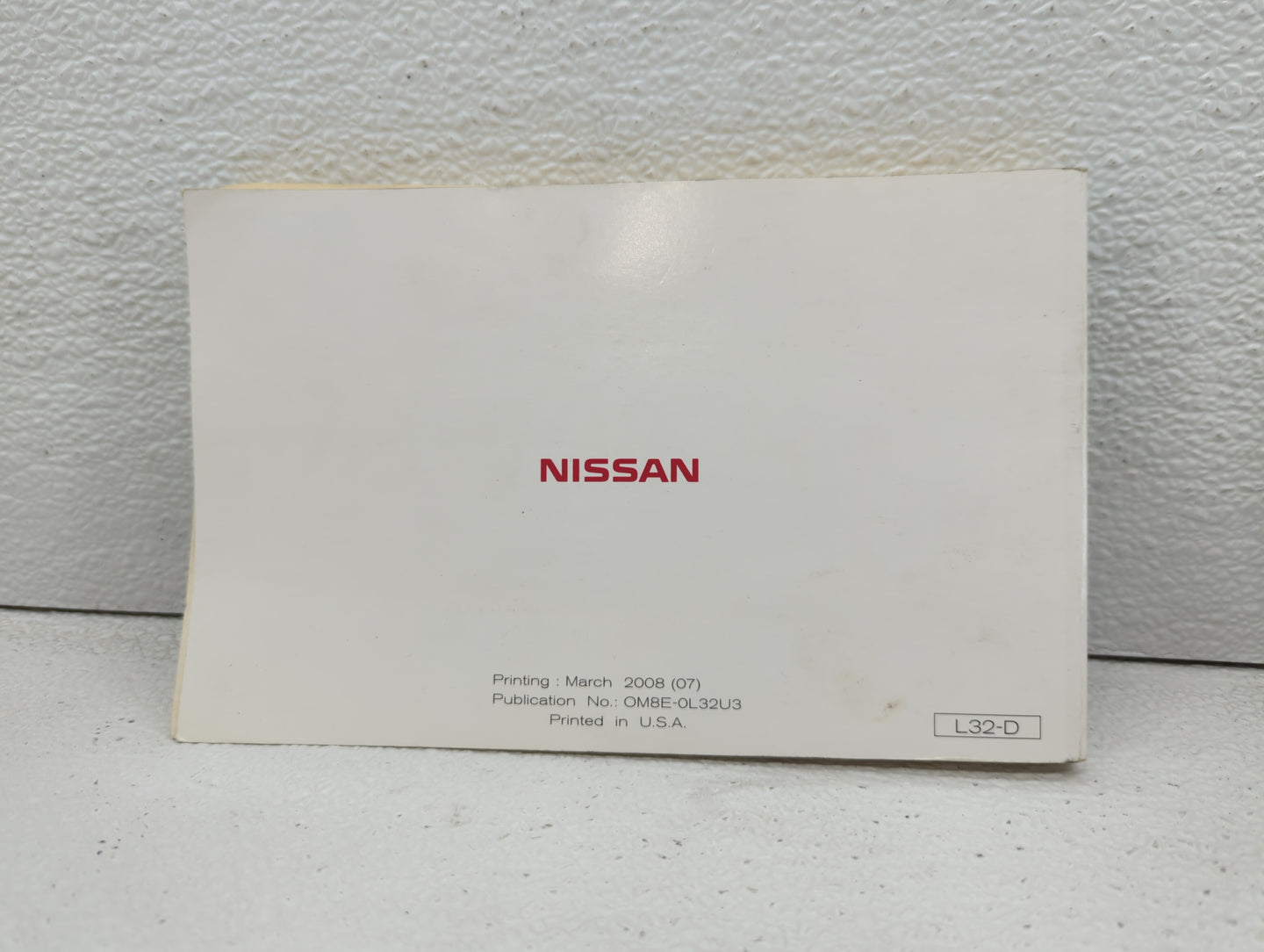 2008 Nissan Altima Owners Manual Book Guide OEM Used Auto Parts - Oemusedautoparts1.com