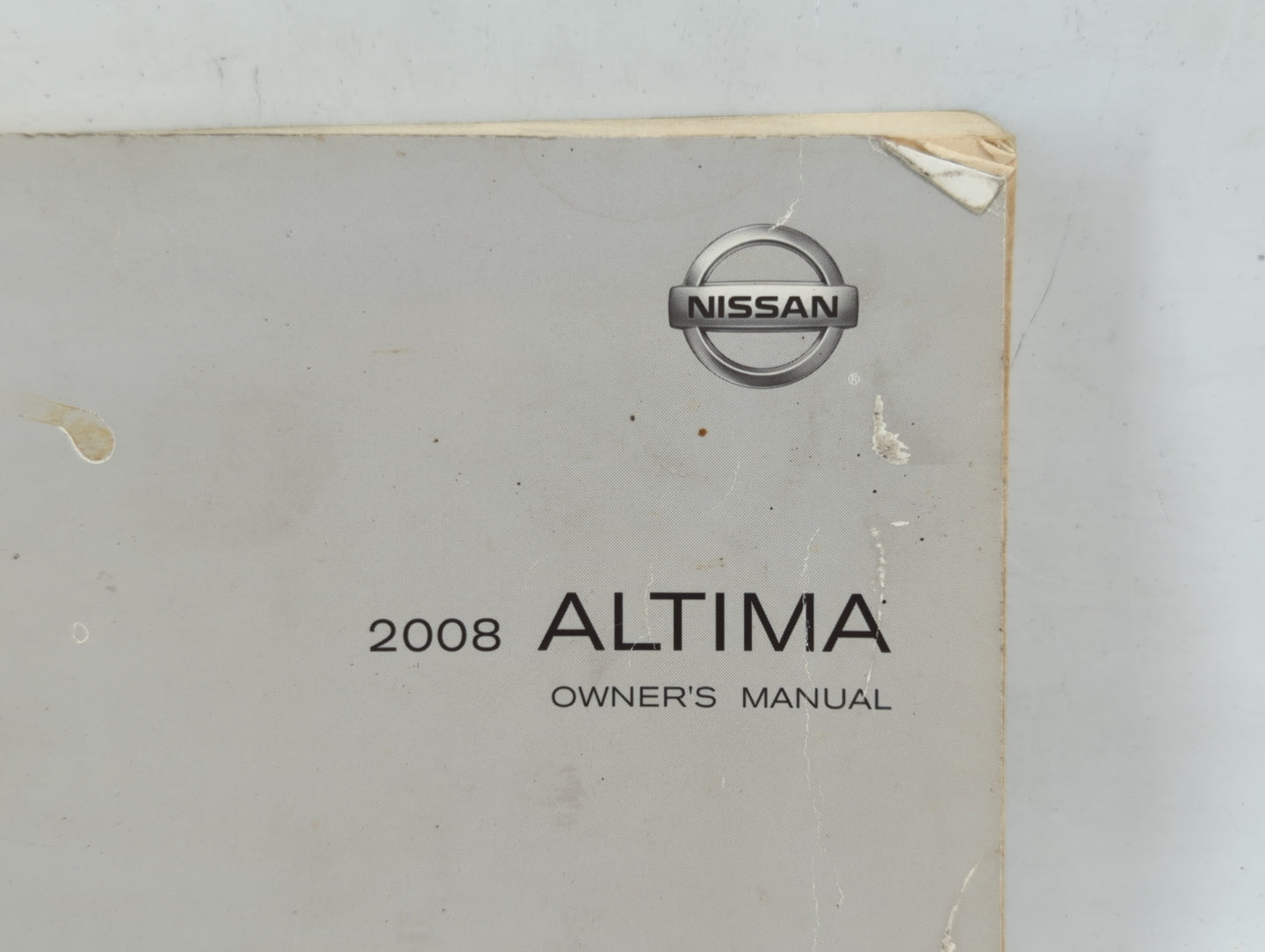 2008 Nissan Altima Owners Manual Book Guide OEM Used Auto Parts - Oemusedautoparts1.com