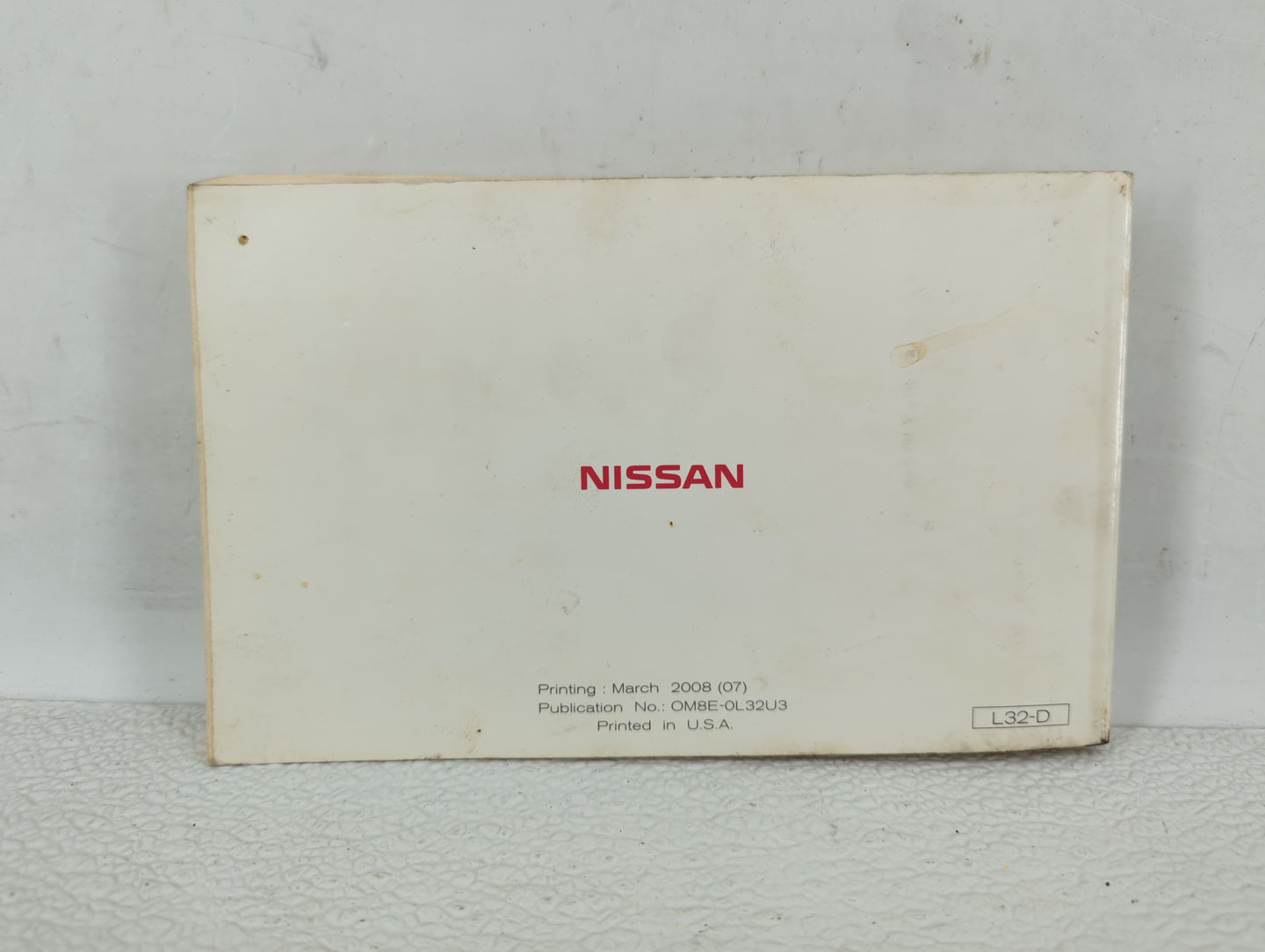 2008 Nissan Altima Owners Manual Book Guide OEM Used Auto Parts - Oemusedautoparts1.com