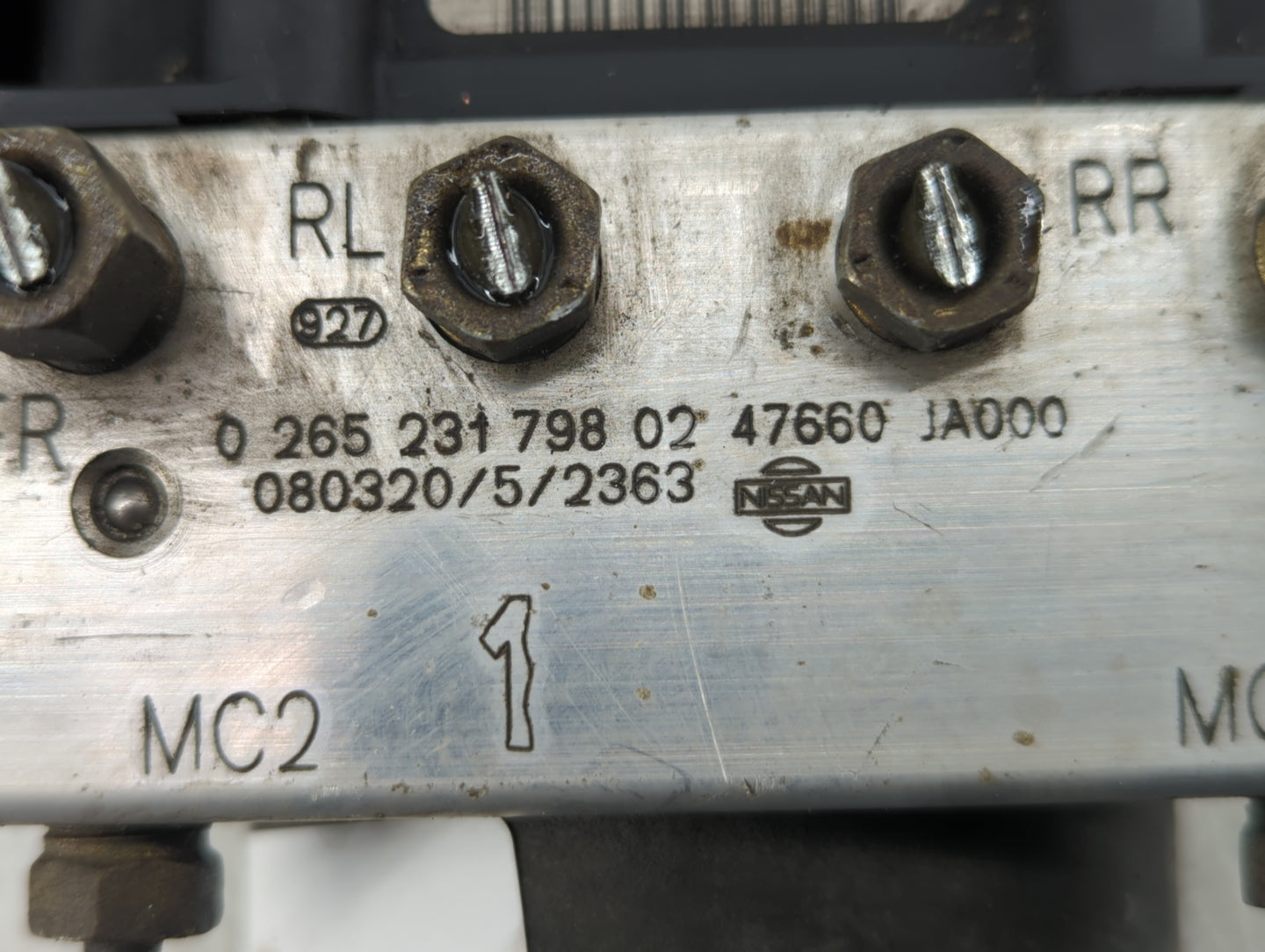 2007-2009 Nissan Altima ABS Pump Control Module Replacement P/N:0 265 231 798 47660 JA000 Fits Fits 2007 2008 2009 OEM Used 
