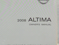 2008 Nissan Altima Owners Manual Book Guide P/N:OM8E-0L32U2 OEM Used Auto Parts - Oemusedautoparts1.com