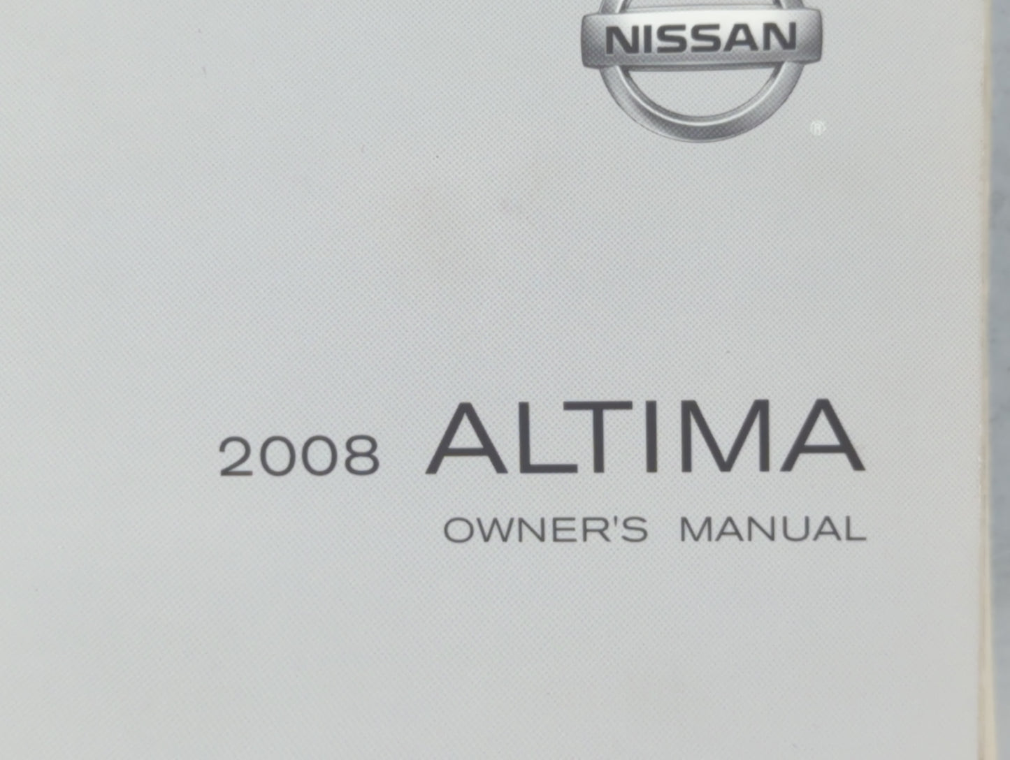 2008 Nissan Altima Owners Manual Book Guide OEM Used Auto Parts - Oemusedautoparts1.com