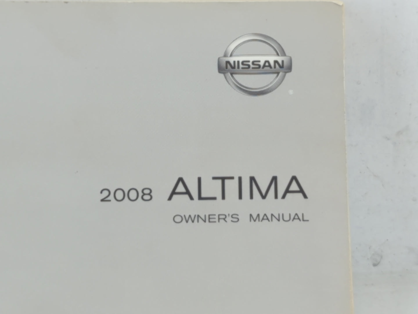 2008 Nissan Altima Owners Manual Book Guide P/N:OM8E-OL32U2 OEM Used Auto Parts - Oemusedautoparts1.com
