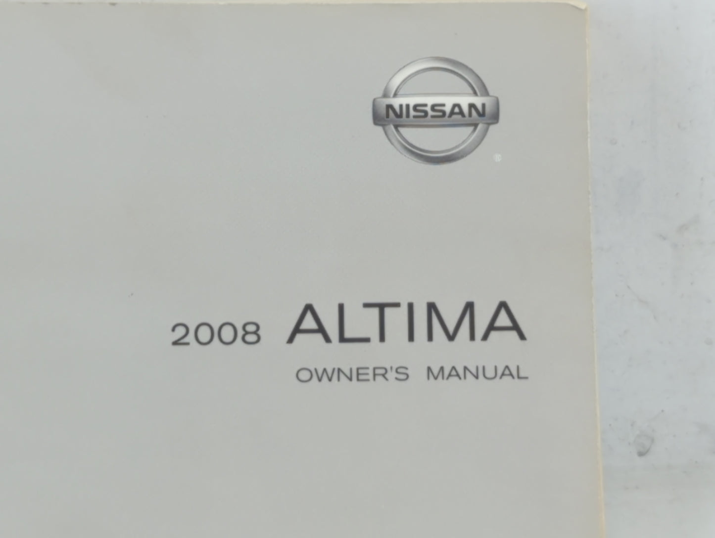 2008 Nissan Altima Owners Manual Book Guide P/N:OM8E-OL32U2 OEM Used Auto Parts - Oemusedautoparts1.com