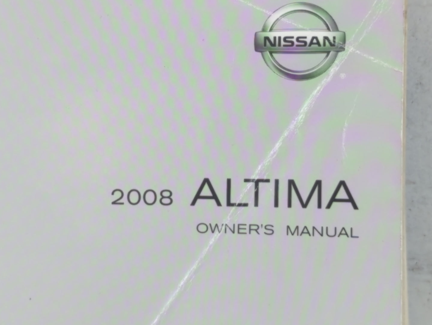 2008 Nissan Altima Owners Manual Book Guide P/N:OM8E-0L32U1 OEM Used Auto Parts - Oemusedautoparts1.com