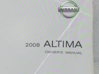 2008 Nissan Altima Owners Manual Book Guide P/N:OM8E-0L32U1 OEM Used Auto Parts - Oemusedautoparts1.com
