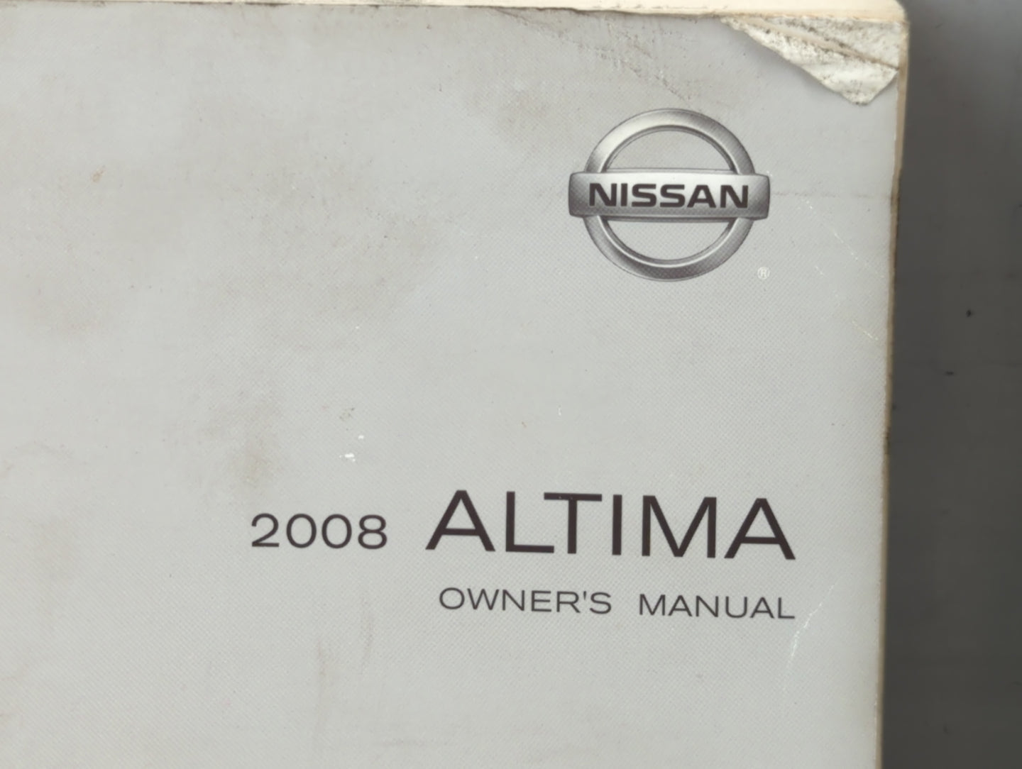 2008 Nissan Altima Owners Manual Book Guide OEM Used Auto Parts - Oemusedautoparts1.com