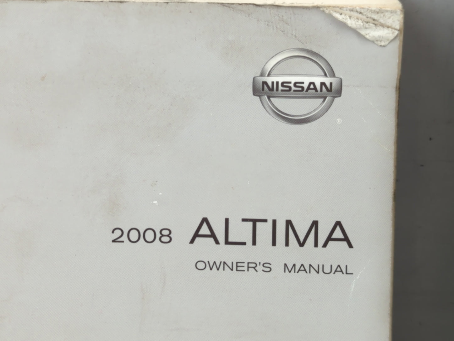 2008 Nissan Altima Owners Manual Book Guide OEM Used Auto Parts - Oemusedautoparts1.com