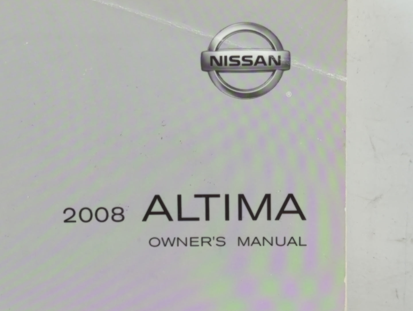 2008 Nissan Altima Owners Manual Book Guide P/N:OM8E-0L32U1 OEM Used Auto Parts - Oemusedautoparts1.com
