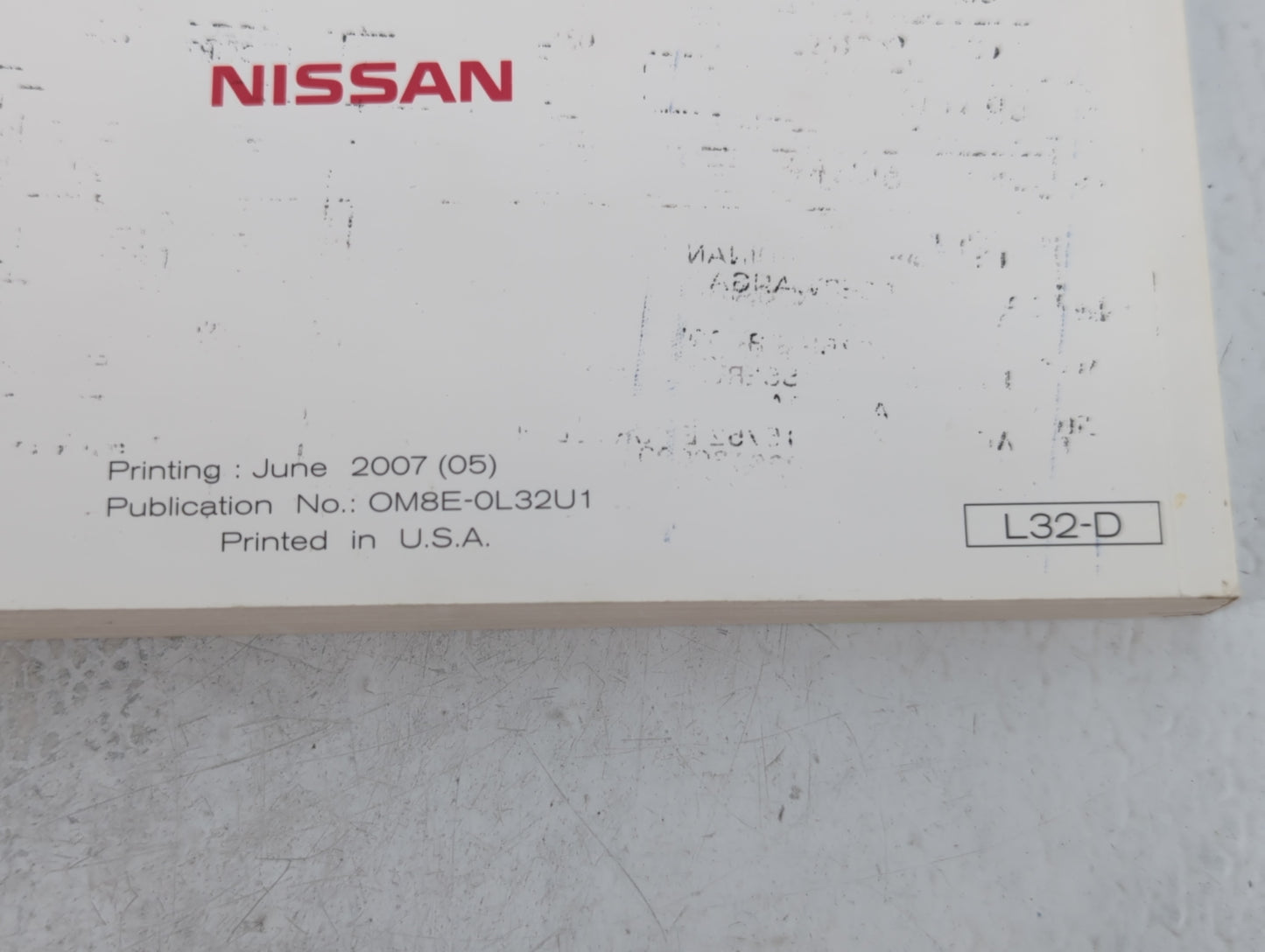 2008 Nissan Altima Owners Manual Book Guide P/N:OM8E-0L32U1 OEM Used Auto Parts - Oemusedautoparts1.com