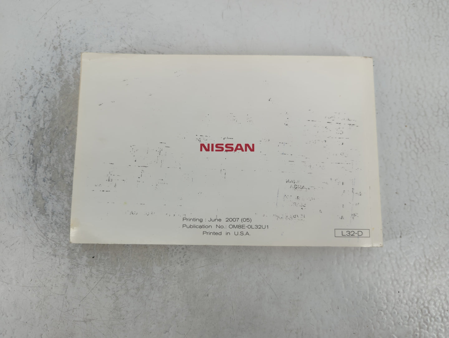 2008 Nissan Altima Owners Manual Book Guide P/N:OM8E-0L32U1 OEM Used Auto Parts - Oemusedautoparts1.com