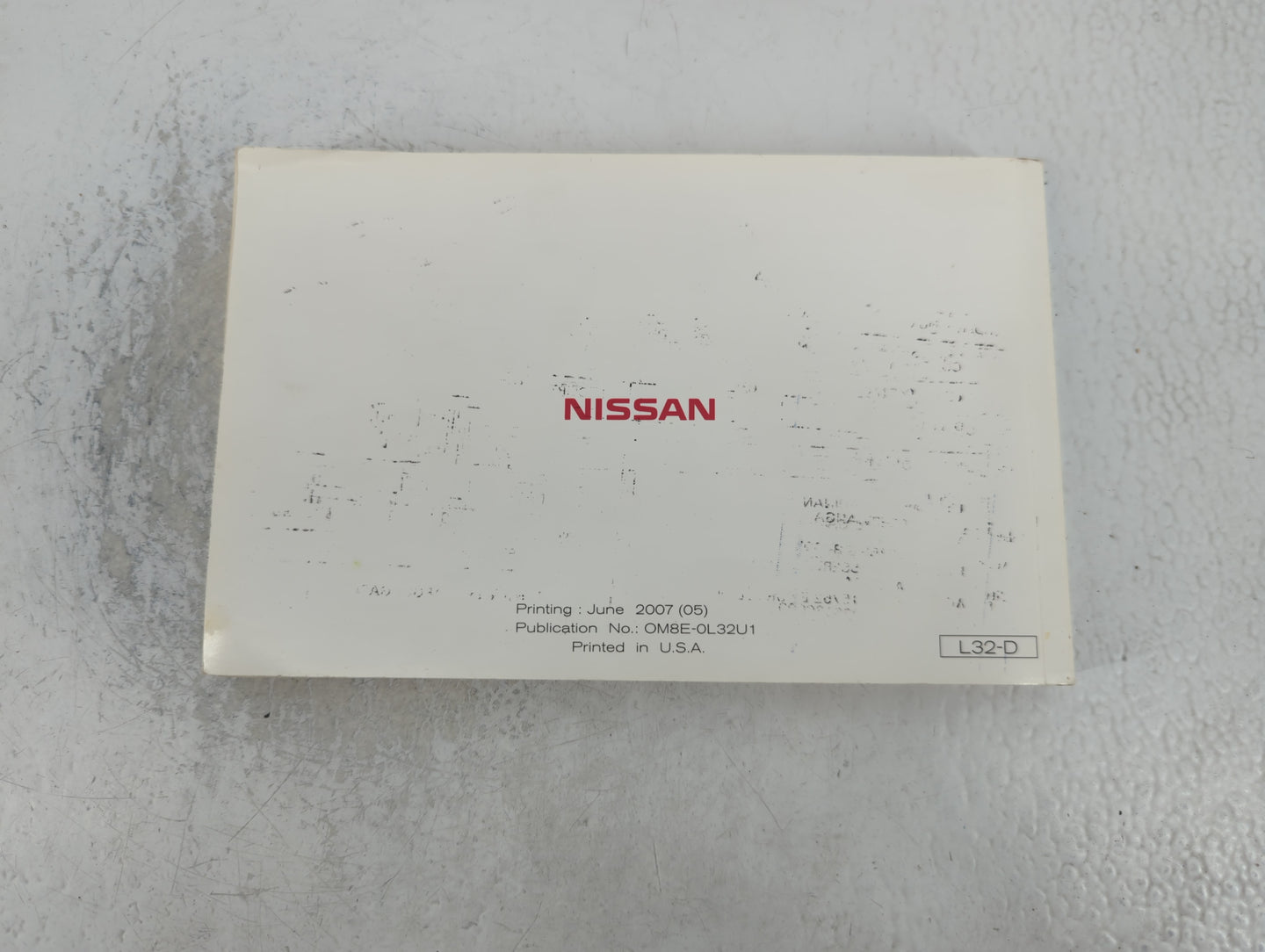 2008 Nissan Altima Owners Manual Book Guide P/N:OM8E-0L32U1 OEM Used Auto Parts - Oemusedautoparts1.com
