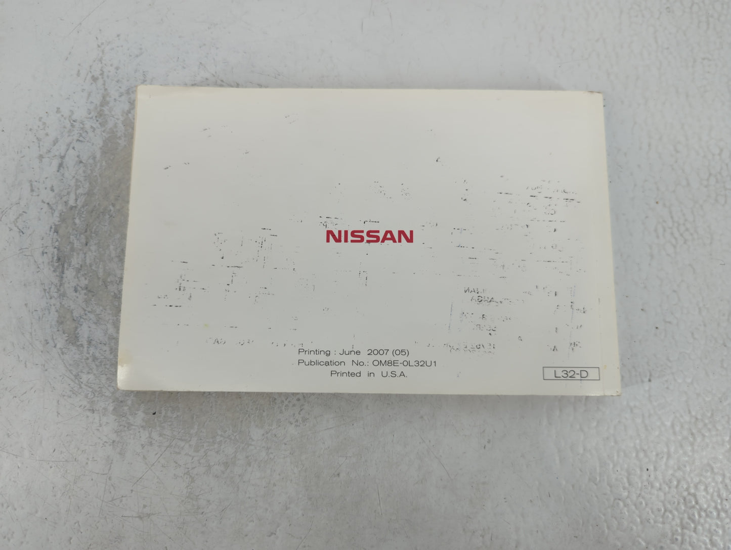 2008 Nissan Altima Owners Manual Book Guide P/N:OM8E-0L32U1 OEM Used Auto Parts - Oemusedautoparts1.com