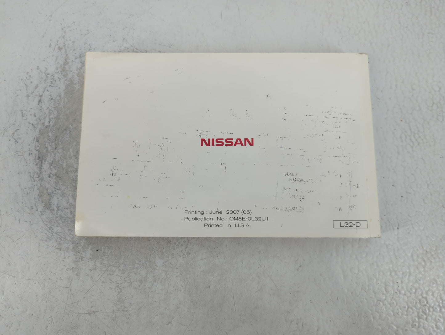 2008 Nissan Altima Owners Manual Book Guide P/N:OM8E-0L32U1 OEM Used Auto Parts - Oemusedautoparts1.com