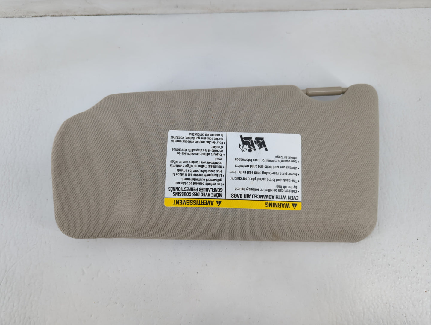 2007-2008 Nissan Altima Sun Visor Shade Replacement Passenger Right Mirror Fits Fits 2007 2008 OEM Used Auto Parts - Oemused