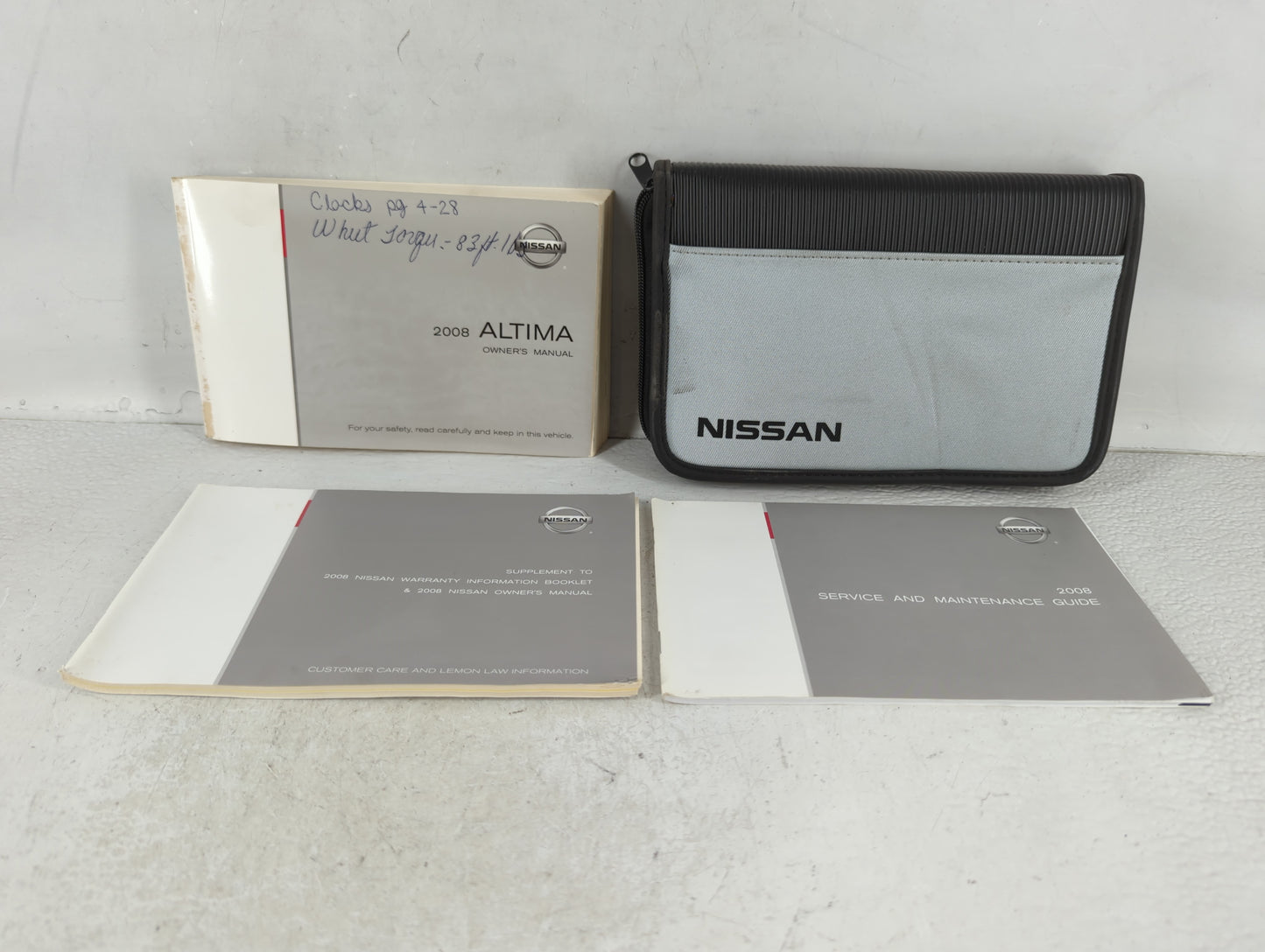 2008 Nissan Altima Owners Manual Book Guide OEM Used Auto Parts - Oemusedautoparts1.com